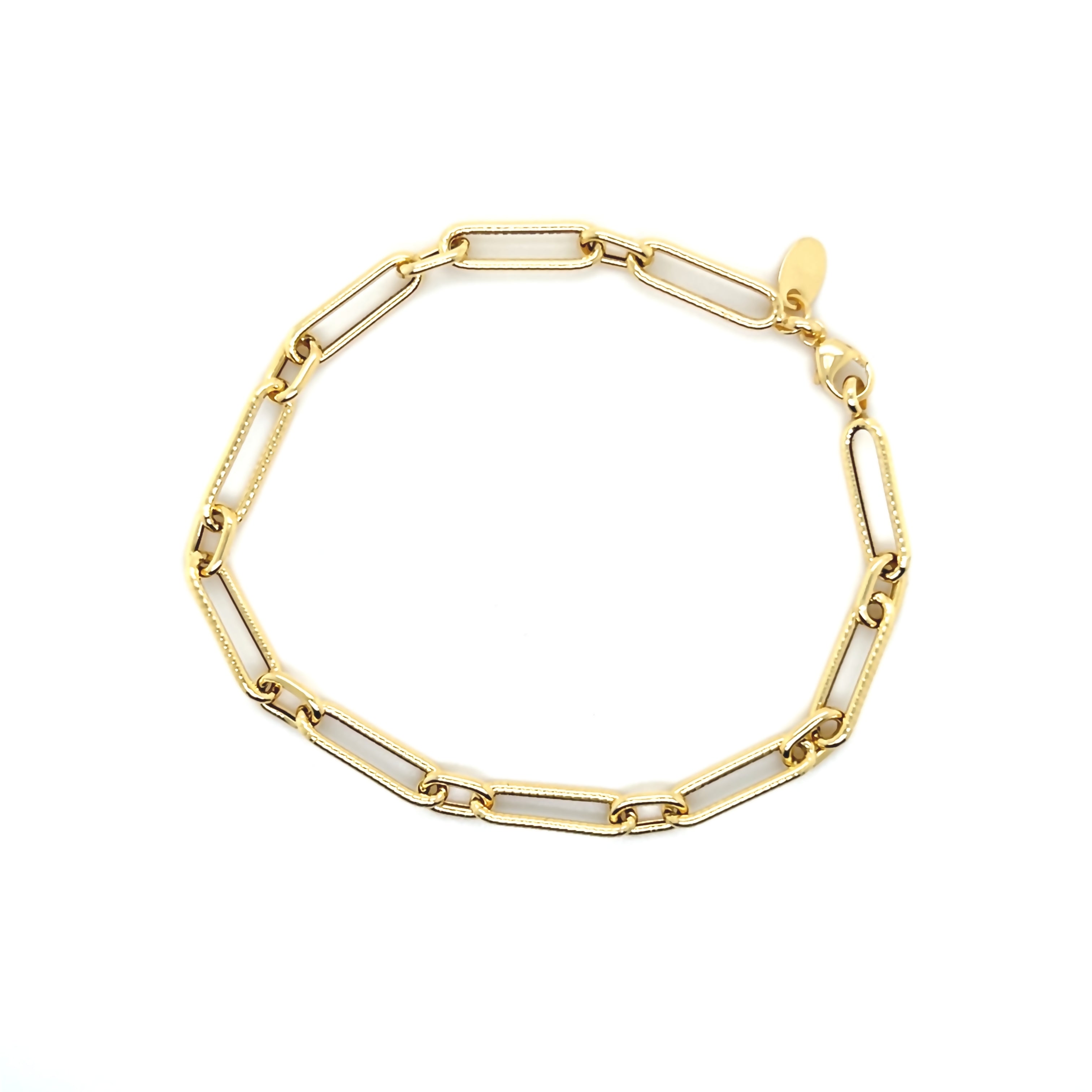 Paperclip Faceted Bracelet 4mm