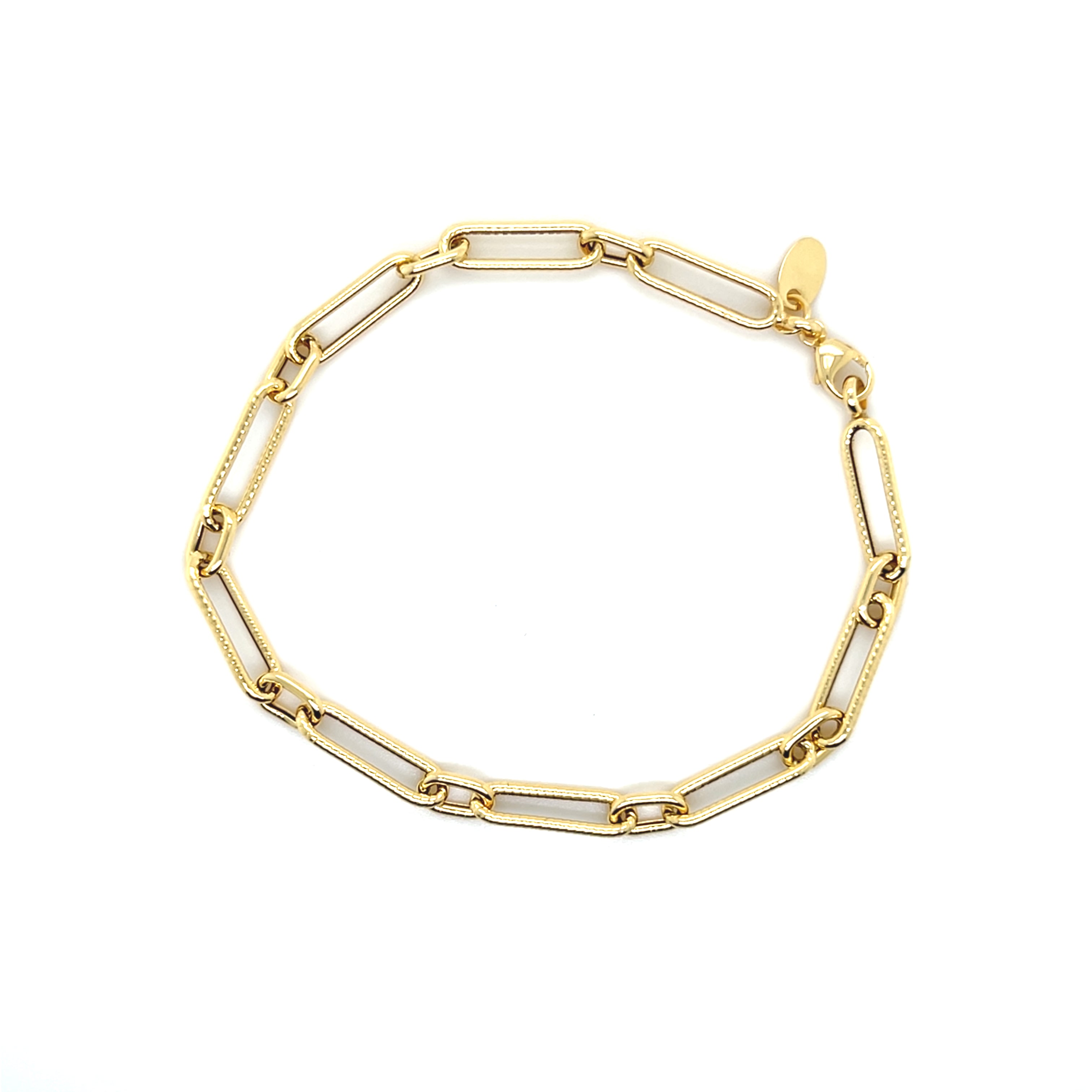 Paperclip faceted Bracelet 4.5mm