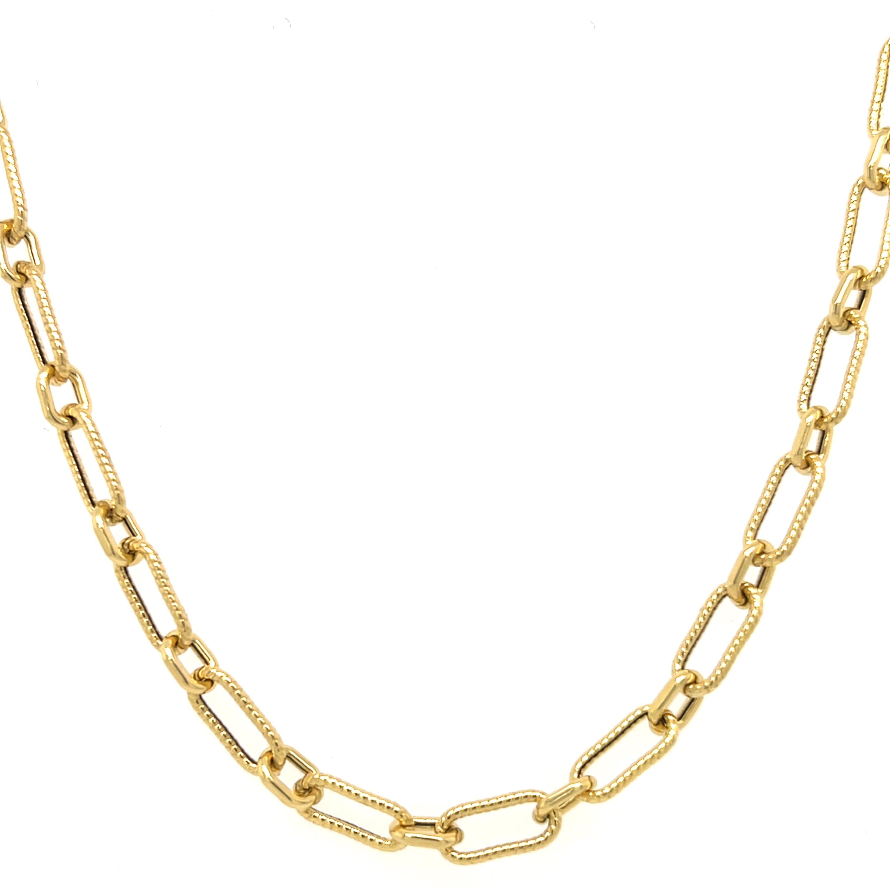 Small Paperclip Faceted Chain "4.6mm"