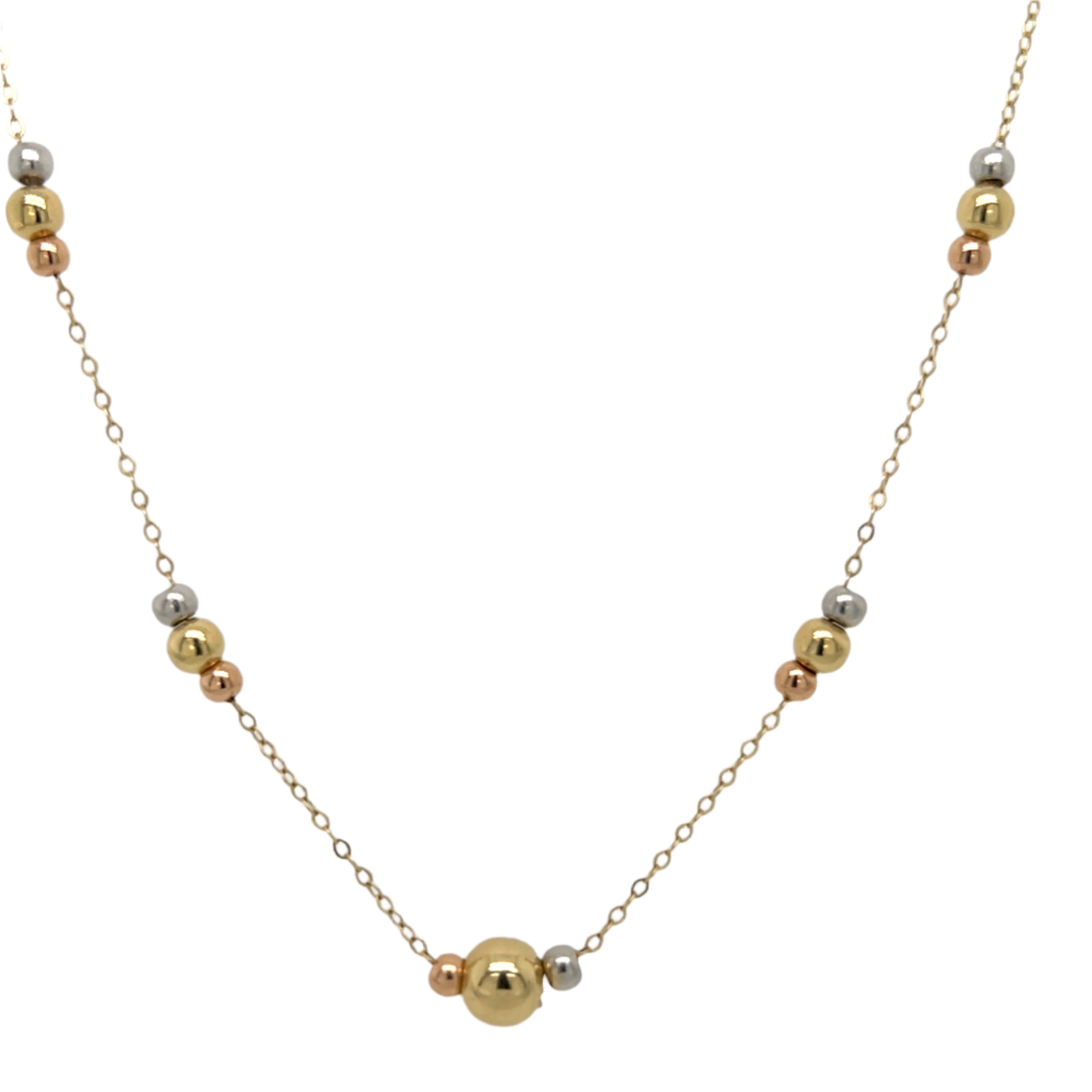 Tricolor Bead Necklace