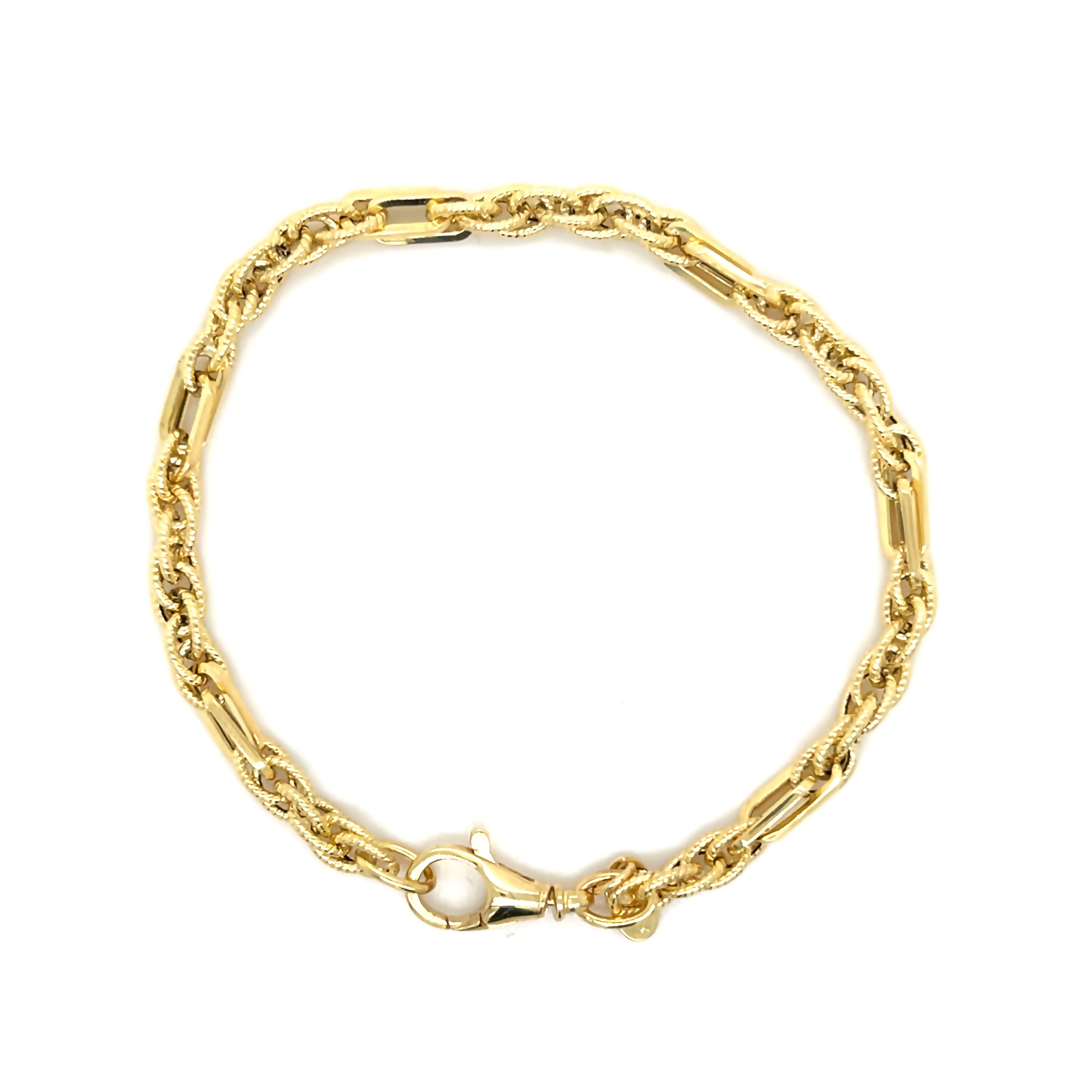 Rope and Paperclip Bracelet