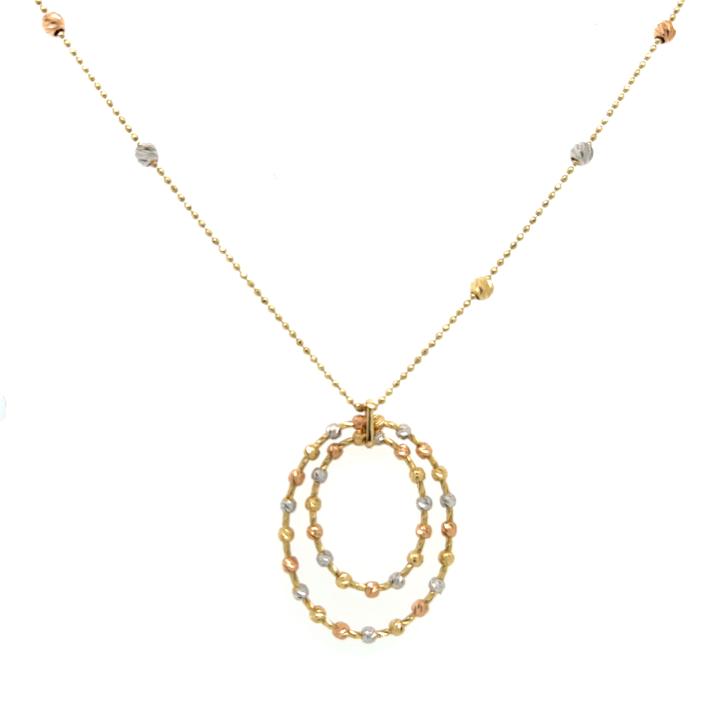 Tricolor Neckace with Pendant