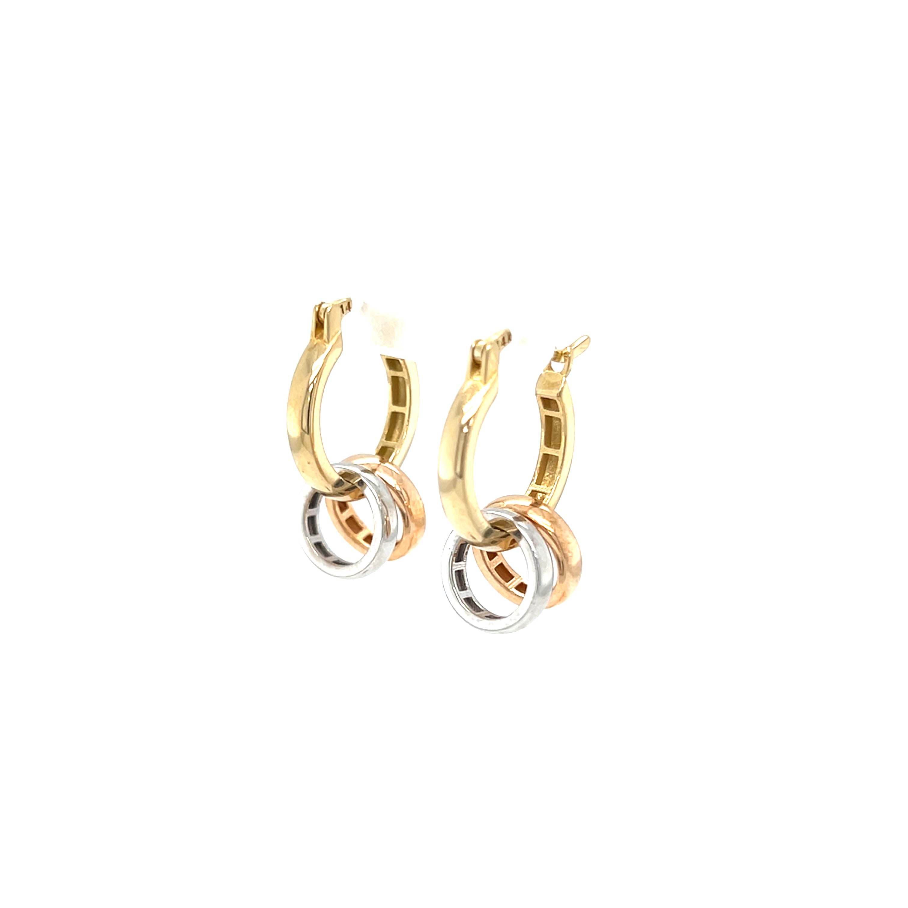 Tricolor Hoop Earrings