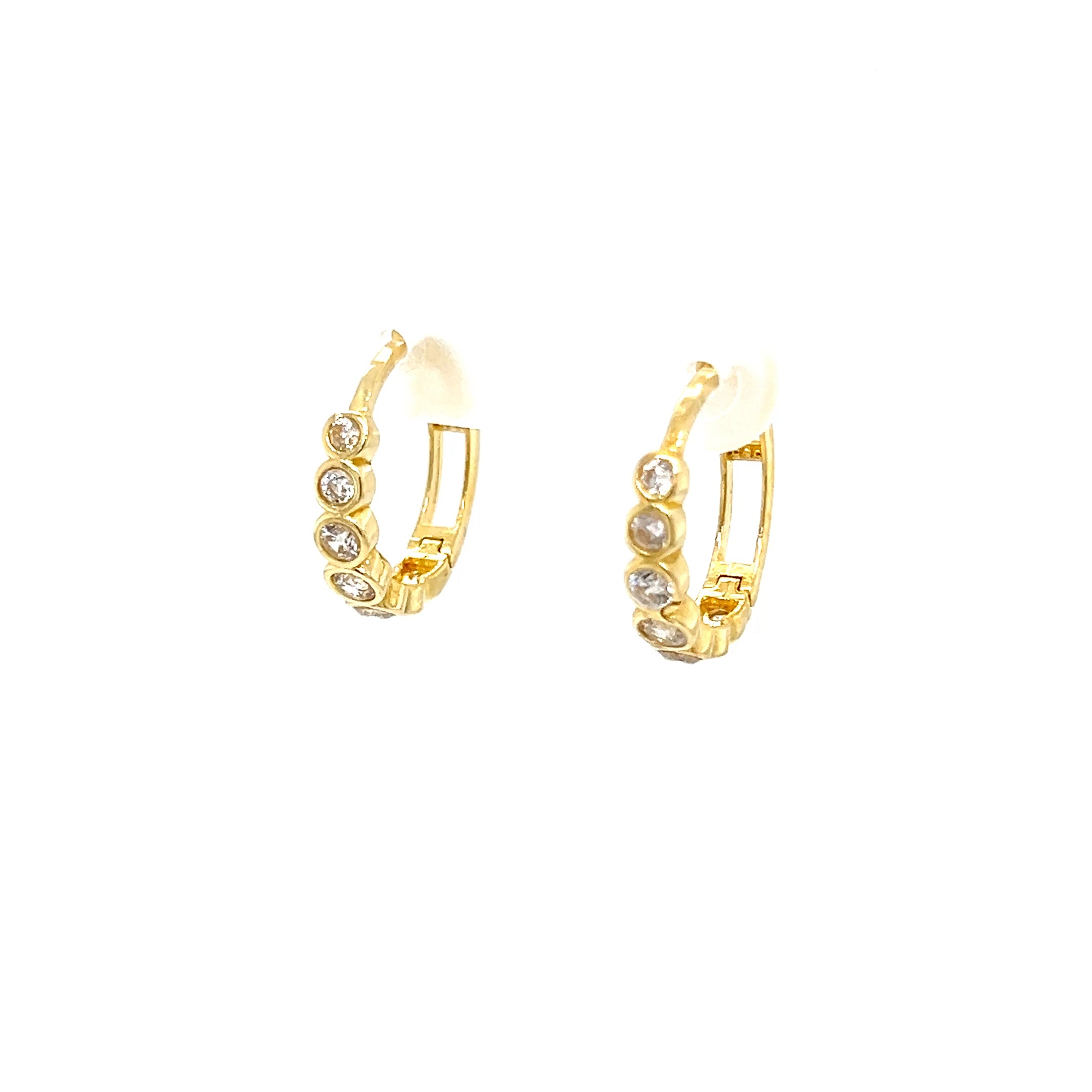 Hoop Earrings with Stone