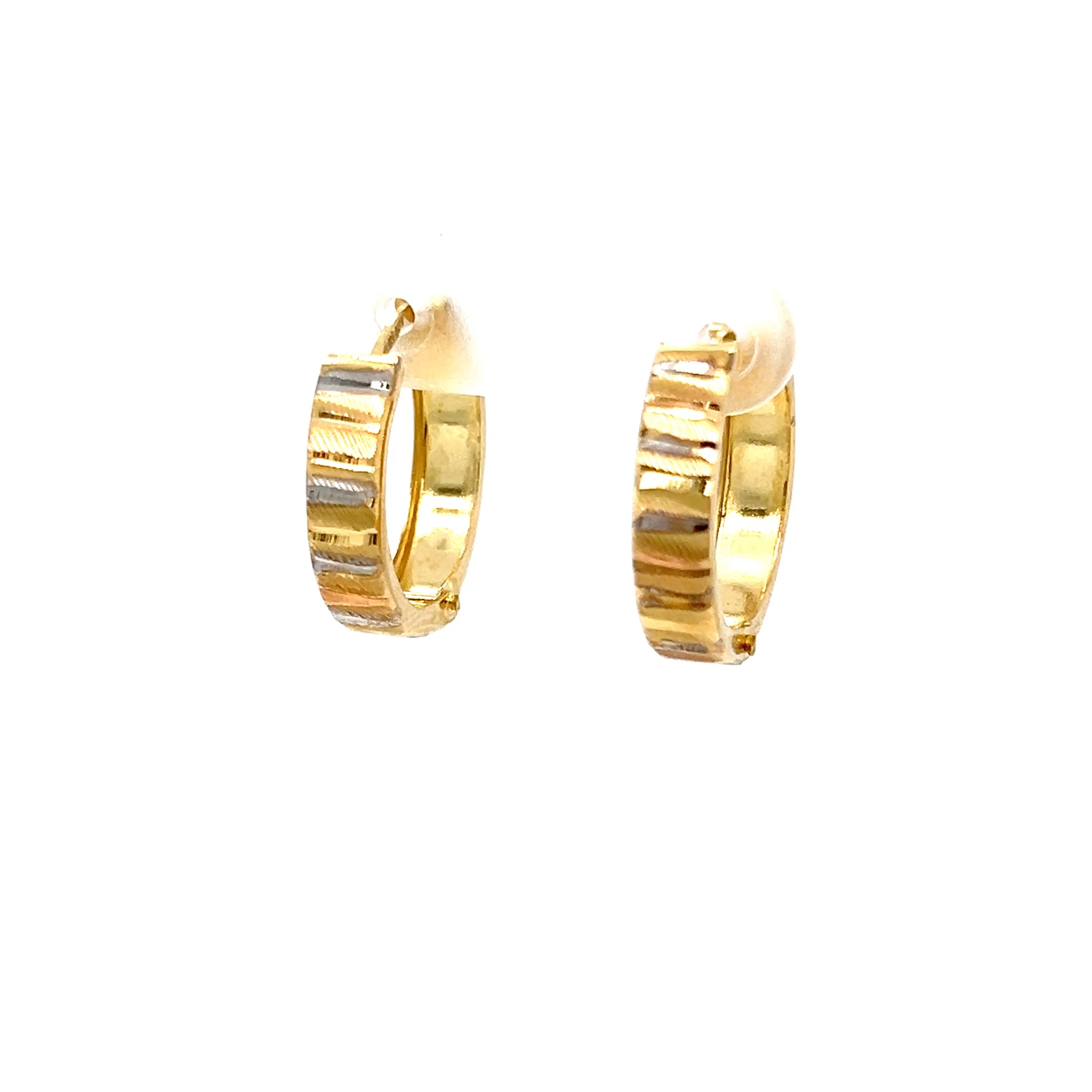 Tricolor Hoop Earrings