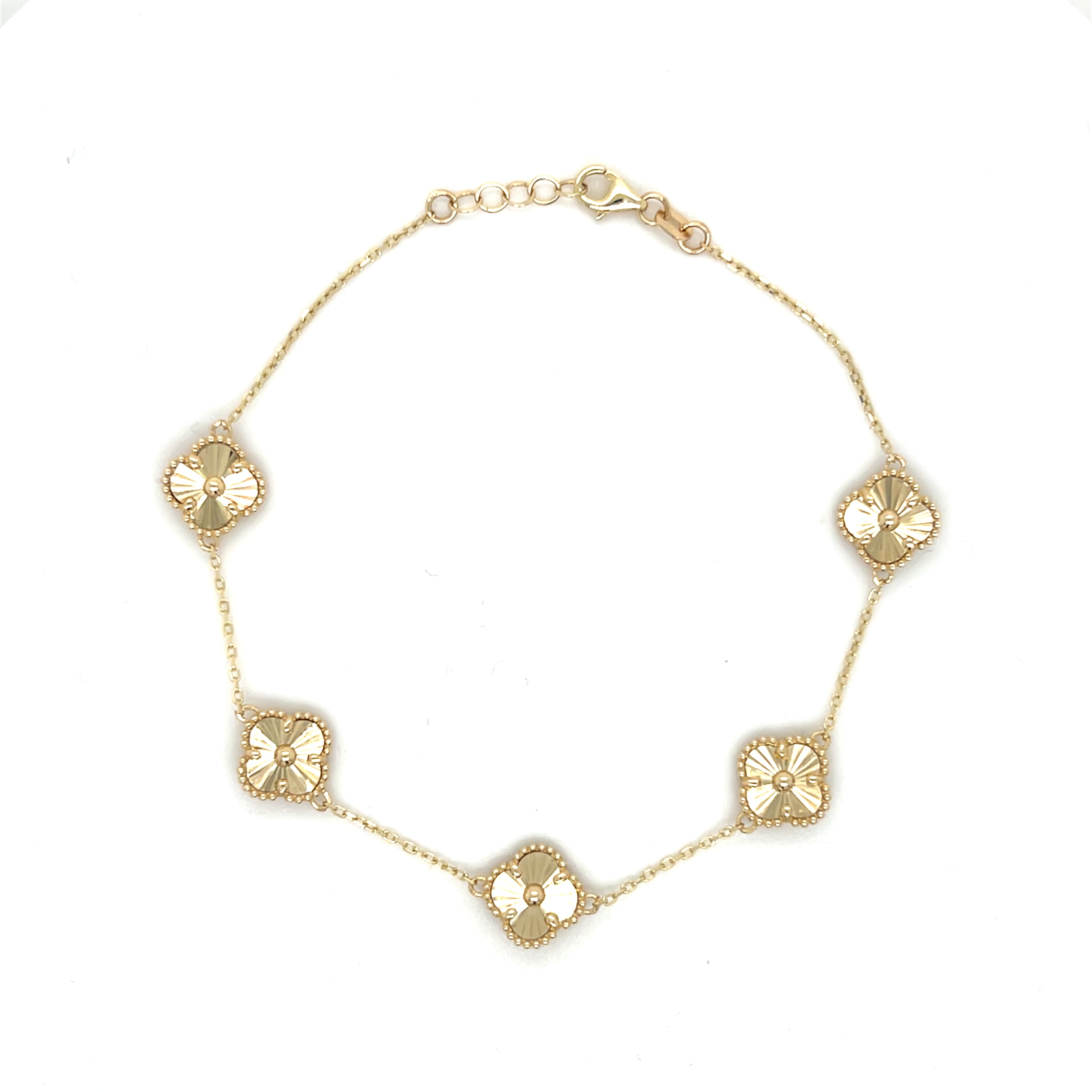 Trebol Bracelet 14k gold