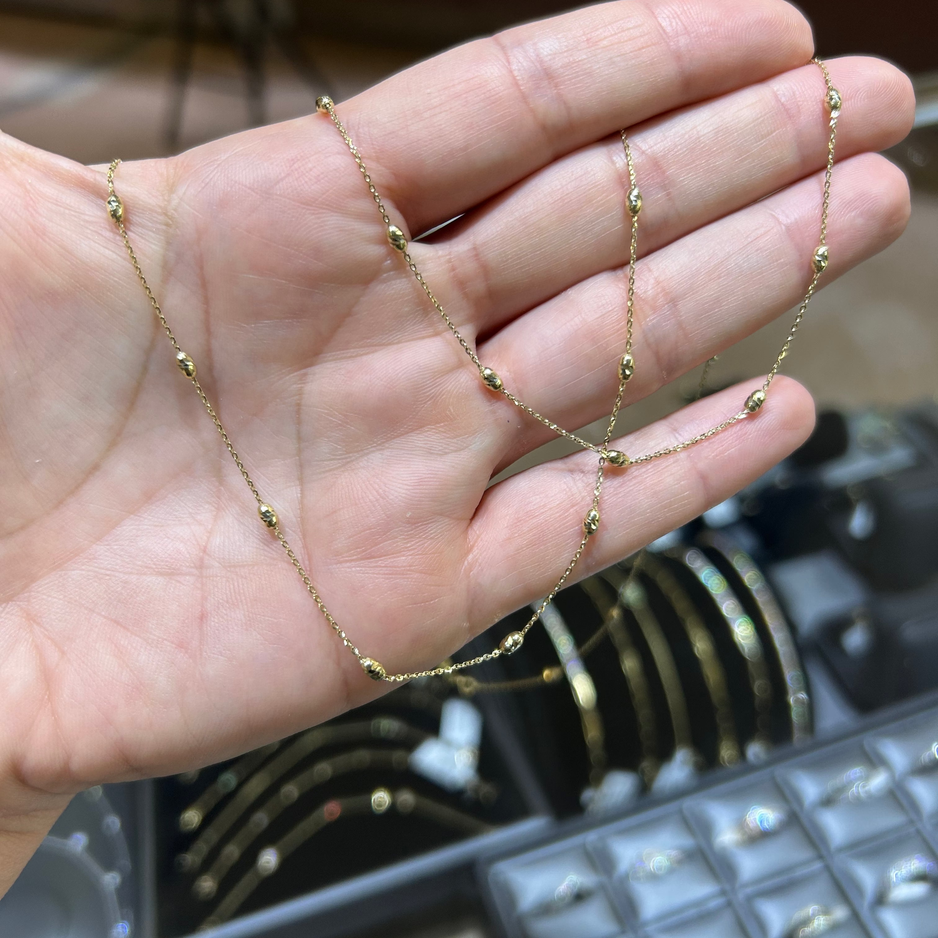 Diamond Cut  Bead  Chain