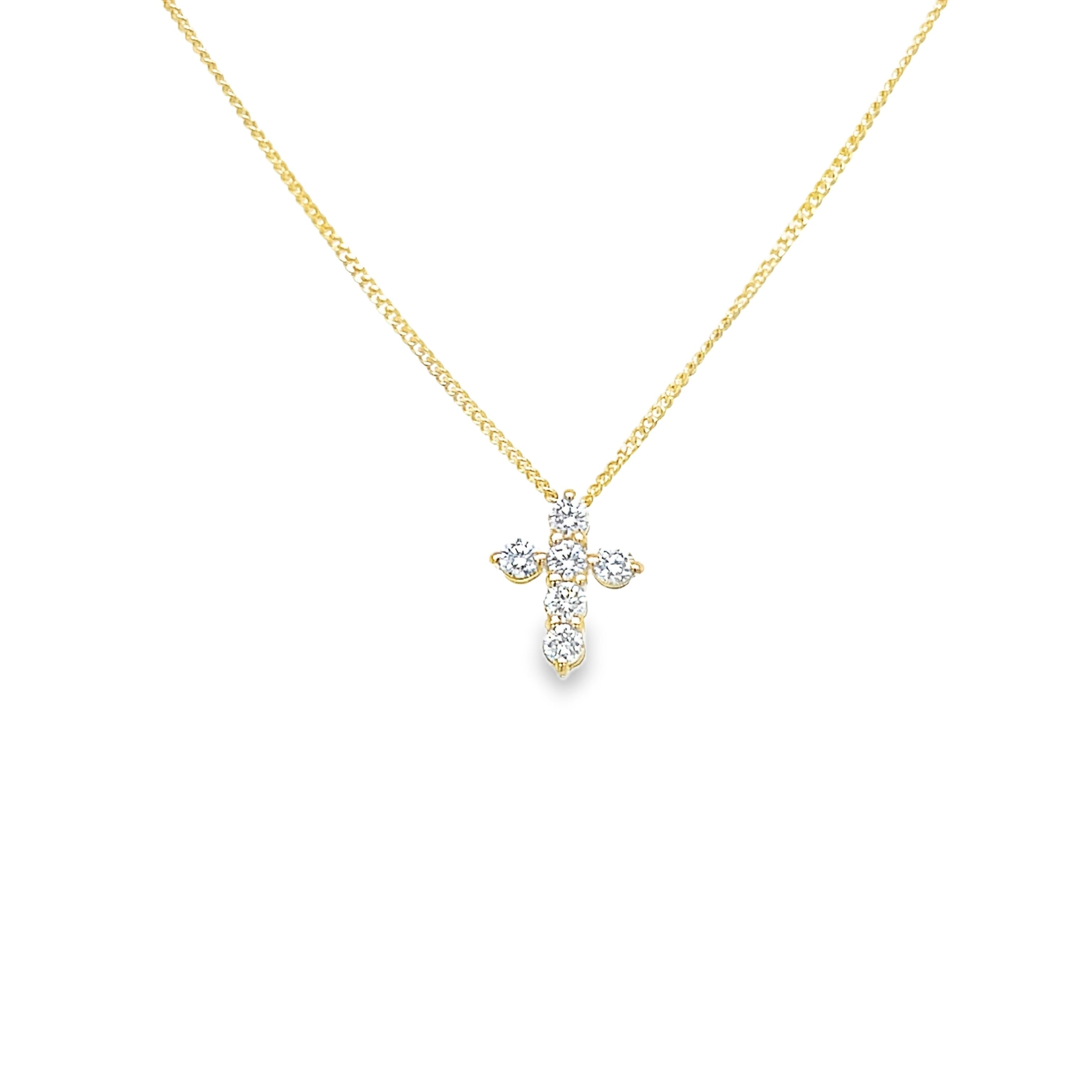 Cross Necklace Natural Diamonds