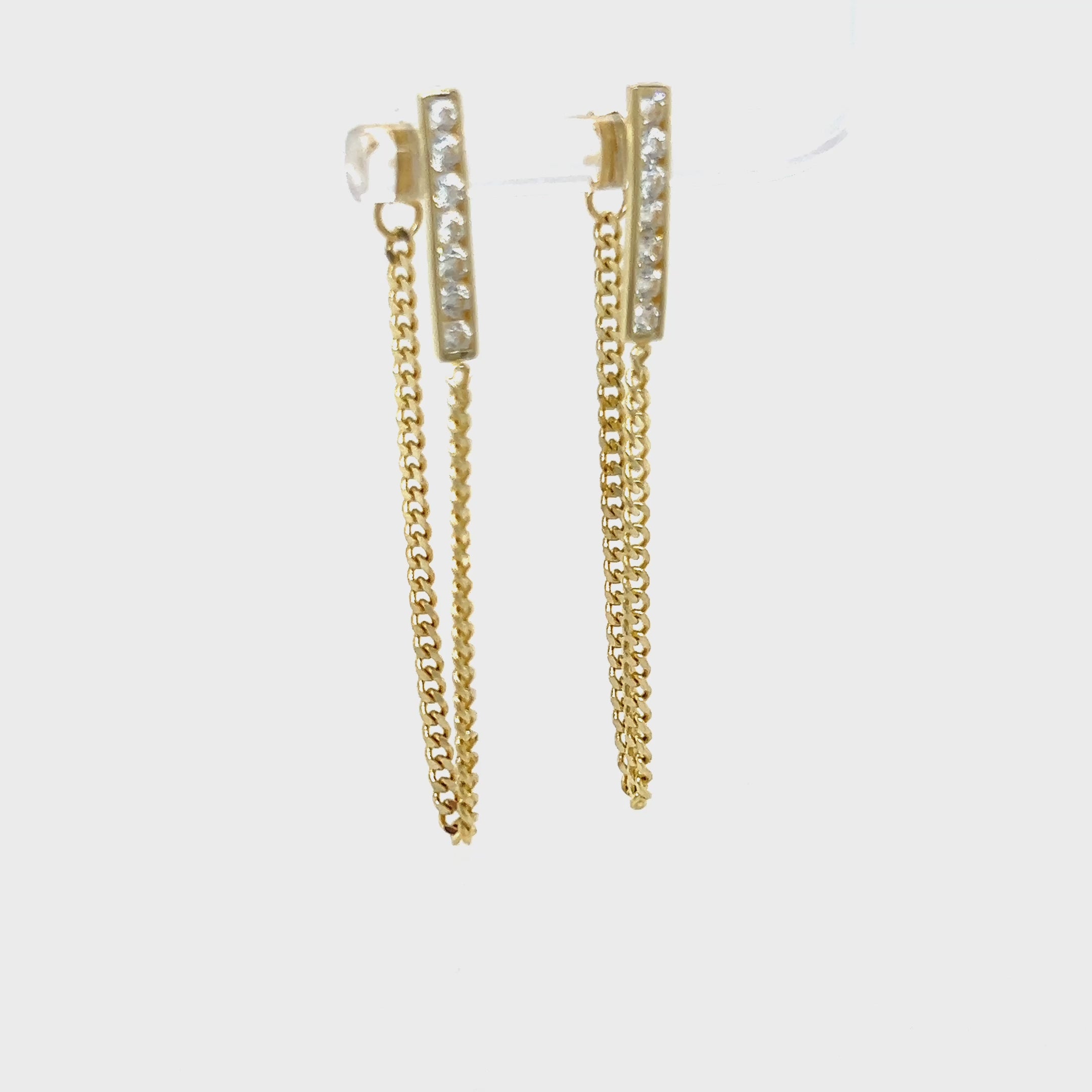 Chain Earrings Stud