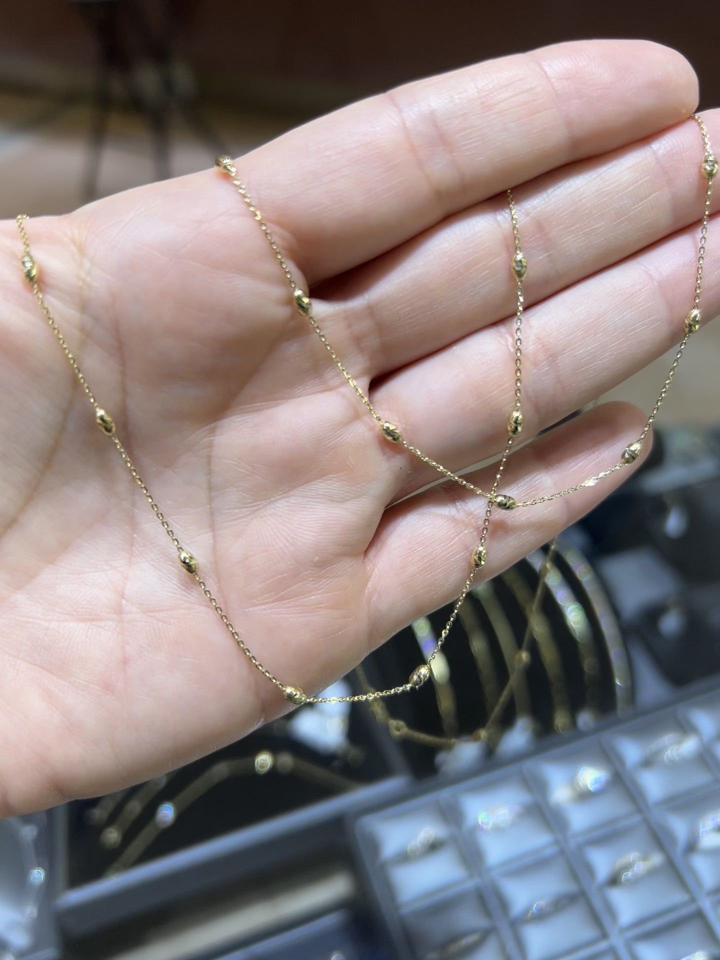 Diamond Cut  Bead  Chain
