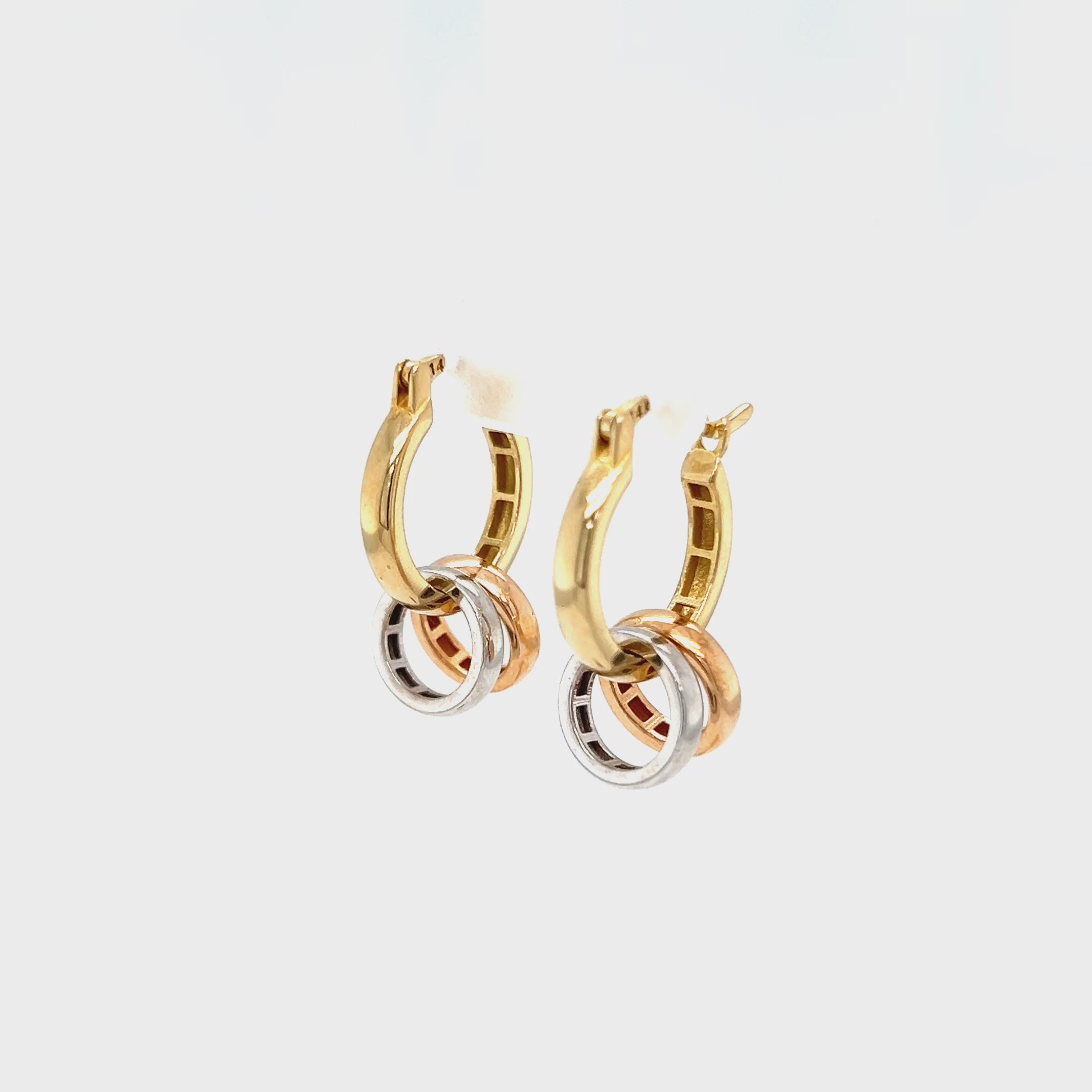 Tricolor Hoop Earrings