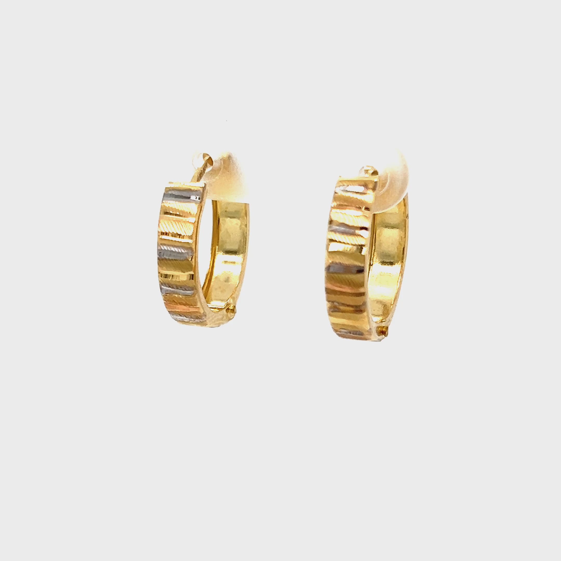 Tricolor Hoop Earrings